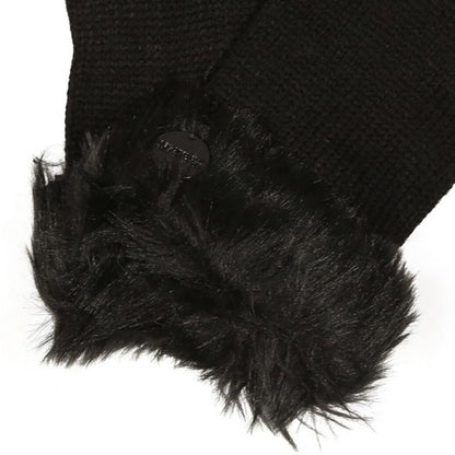 Black-Black - Back - Regatta Womens-Ladies Kimberley Walsh Luz II Faux Fur Gloves