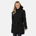 Black - Lifestyle - Regatta Womens-Ladies Serleena II Faux Fur Insulated Winter Parka