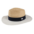 Cream-Navy-White - Front - Regatta Womens-Ladies Marsa Sun Hat