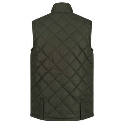 Dark Khaki - Lifestyle - Regatta Mens Locke Diamond Quilted Insulated Body Warmer