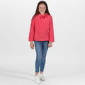 Duchess Pink - Side - Regatta Childrens-Kids Kalina Hooded Fleece Hoodie