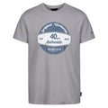 Rock Grey - Front - Regatta Mens 40 Years Graphic Print T-Shirt