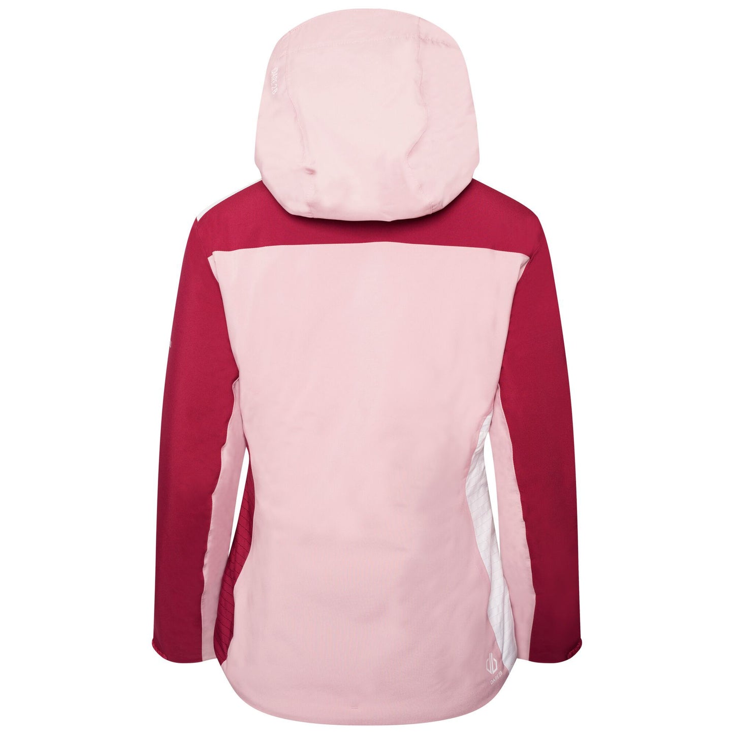 Powder Pink-Beetroot Red - Close up - Dare 2B Womens-Ladies Ice Gleam II Waterproof Ski Jacket