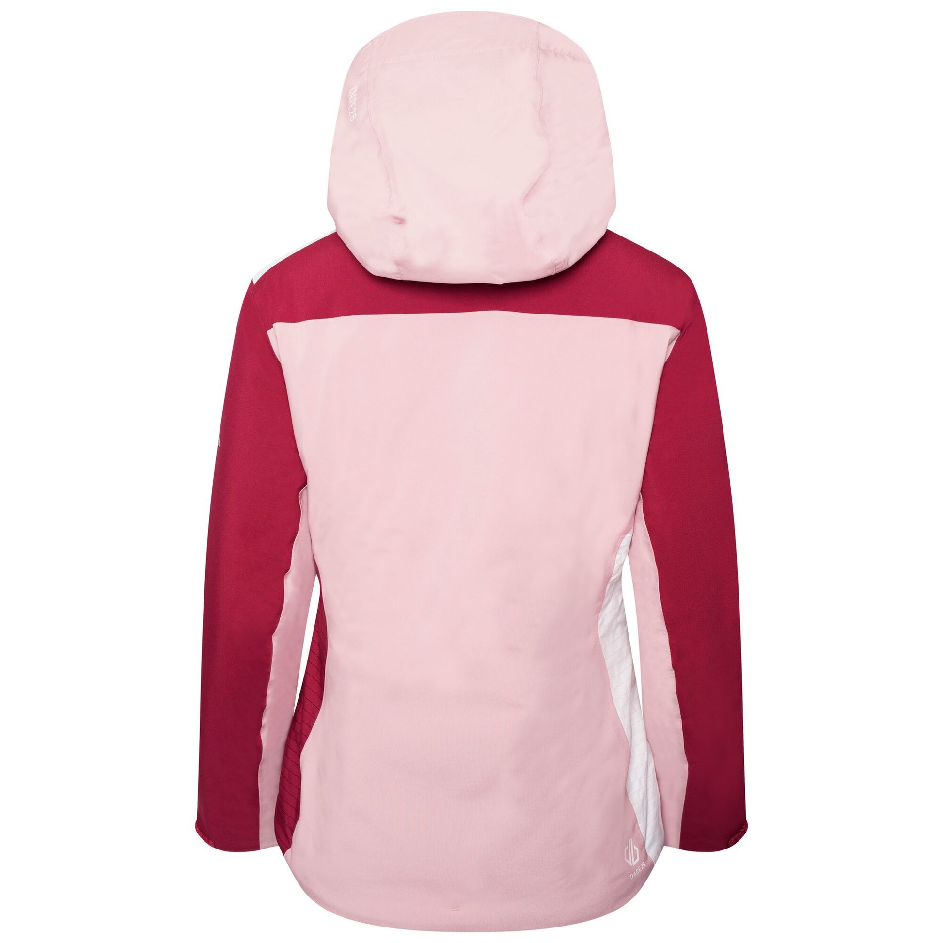 Powder Pink-Beetroot Red - Close up - Dare 2B Womens-Ladies Ice Gleam II Waterproof Ski Jacket