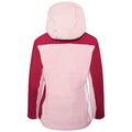 Powder Pink-Beetroot Red - Close up - Dare 2B Womens-Ladies Ice Gleam II Waterproof Ski Jacket