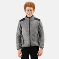 Rhino Marl-Black - Side - Regatta Childrens-Kids Mykelti Full Zip Fleece Jacket
