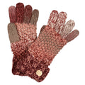 Claret Red - Back - Regatta Womens-Ladies Frosty V Knitted Winter Gloves