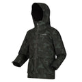 Dark Khaki - Close up - Regatta Childrens-Kids Salman Camo Insulated Waterproof Jacket