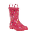 Duchess Pink - Front - Regatta Childrens-Kids Minnow Animals Wellington Boots