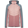 Powder Pink-Mesa Rose - Front - Dare 2B Womens-Ladies Surmount II Wool Hybrid Jacket