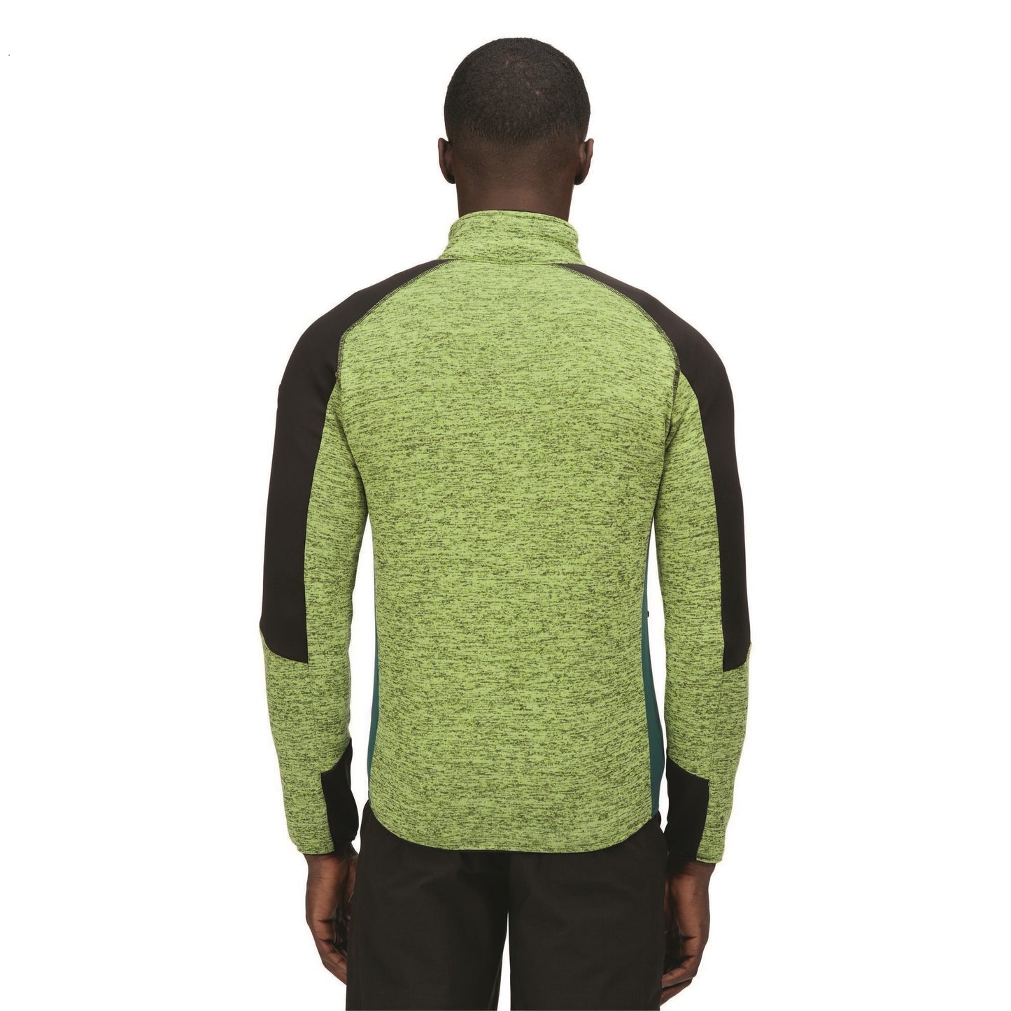 Bright Kiwi-Black - Side - Regatta Mens Coladane III Zip Fleece Jacket