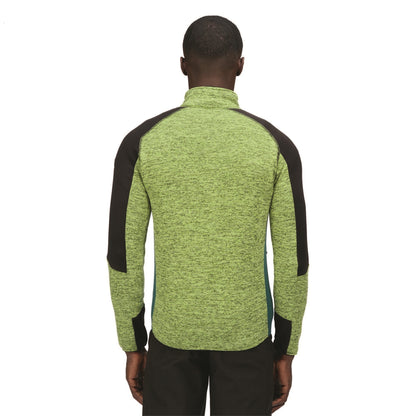 Bright Kiwi-Black - Side - Regatta Mens Coladane III Zip Fleece Jacket