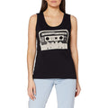 Black - Front - 5 Seconds Of Summer Womens-Ladies Tape Vest Top