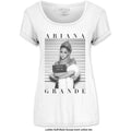 White - Front - Ariana Grande Womens-Ladies Into You Mugshot T-Shirt