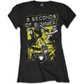 Black - Front - 5 Seconds Of Summer Womens-Ladies Live! T-Shirt