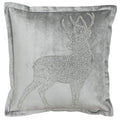 Silver - Front - Riva Paoletti Wonderland Prancer Christmas Cushion Cover
