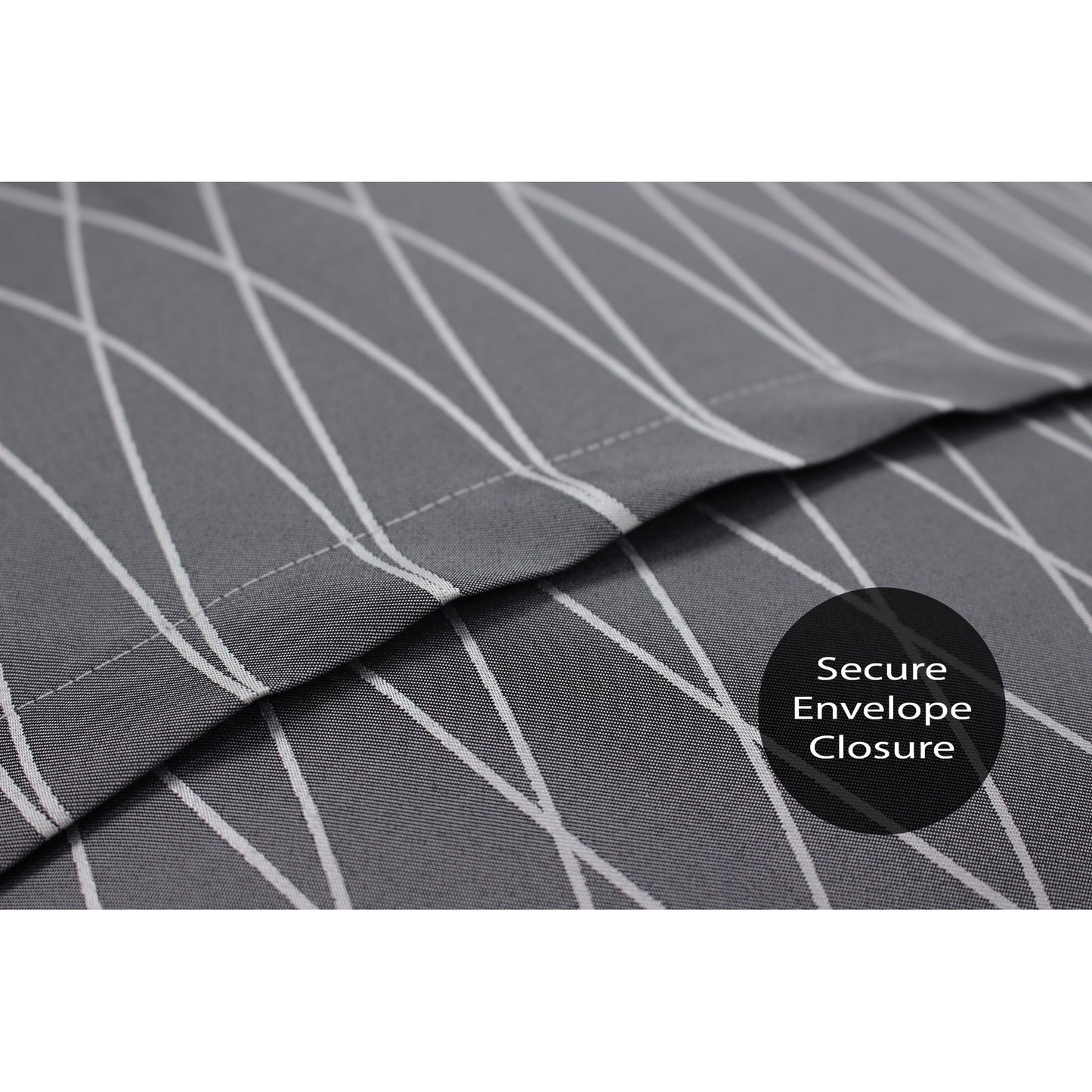 Grey - Side - Linen House Northbrook Continental Sham Pillowcase Cover
