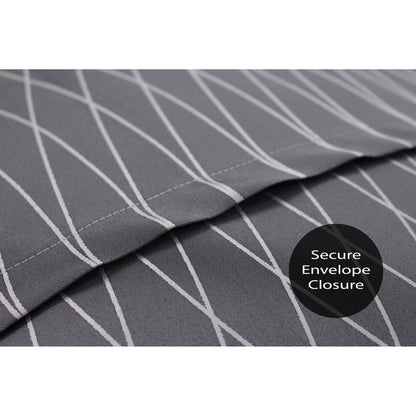 Grey - Side - Linen House Northbrook Continental Sham Pillowcase Cover