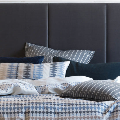 Grey - Pack Shot - Linen House Northbrook Continental Sham Pillowcase Cover