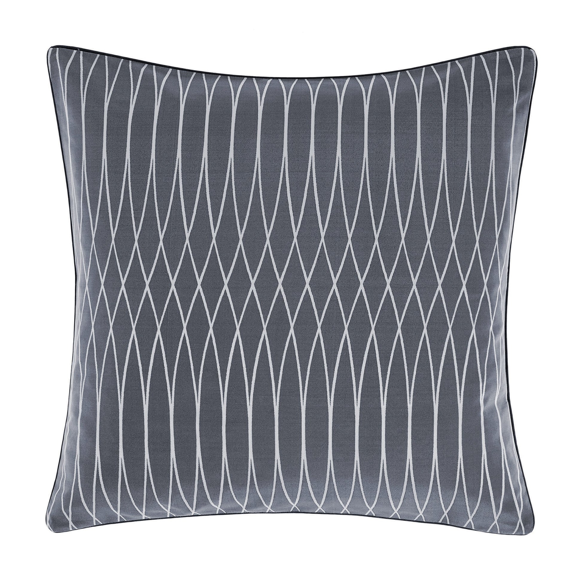 Grey - Front - Linen House Northbrook Continental Sham Pillowcase Cover
