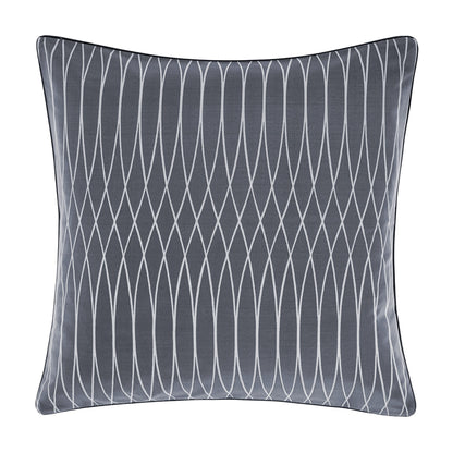 Grey - Front - Linen House Northbrook Continental Sham Pillowcase Cover