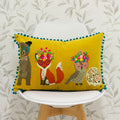 Mustard Yellow - Lifestyle - Riva Home Woodland Friends Rectangular Cushion Cover