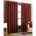 Burgundy - Front - Riva Home Tobago Ringtop Curtains