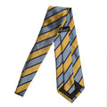 Sky-Gold - Back - Premier Tie - Mens Wide Stripes Work Tie