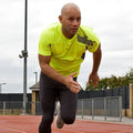 Neon Lime-Grey - Back - Spiro Mens Performance Sports Lightweight Athletic Training T-Shirt