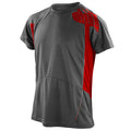 Black-Red - Front - Spiro Mens Performance Sports Lightweight Athletic Training T-Shirt