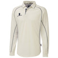 White-Navy trim - Front - Surridge Mens-Youth Premier Sports Long Sleeve Polo Shirt