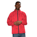 Red- Black - Back - 2786 Mens Contrast Lightweight Windcheater Shower Proof Jacket