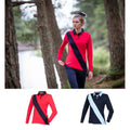 Red- Navy- Navy - Side - Front Row Womens-Ladies Diagonal Stripe House Rugby Polo Shirt