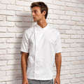White - Side - Premier Unisex Culinary Pull-on - Chefs Short Sleeve Tunic