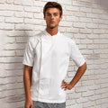 White - Lifestyle - Premier Unisex Culinary Pull-on - Chefs Short Sleeve Tunic