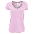 Soft Pink - Front - Bella + Canvas Womens-Ladies Burnout V-Neck Short Sleeve T-Shirt