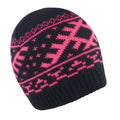Black - Hot Pink - Front - Result Unisex Winter Essentials Nordic Knitted Hat