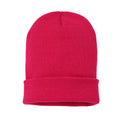 Shocking Pink - Front - Nutshell Adults Unisex Knitted Turn-Up Beanie