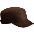Chocolate - Front - Beechfield Unisex Melton Wool Blend Cadet-Army Cap