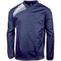Navy- White- Storm Grey - Front - Kariban Proact Mens Water Repellent Pullover Rain Top