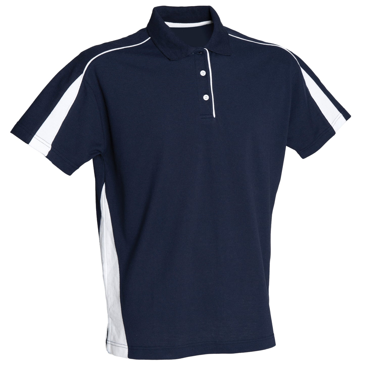 Navy-White - Front - Finden & Hales Womens-Ladies Club Polo Shirt