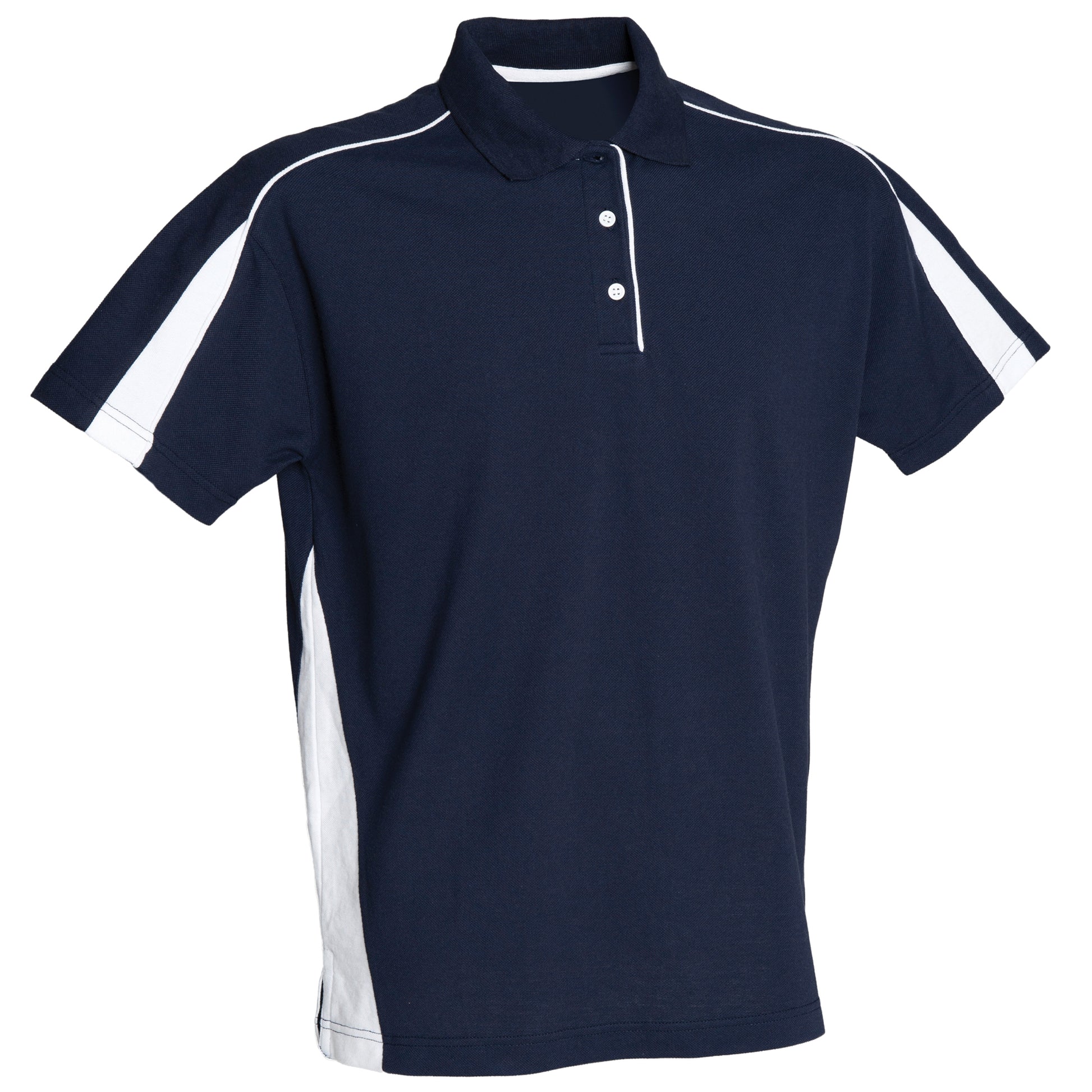 Navy-White - Front - Finden & Hales Womens-Ladies Club Polo Shirt