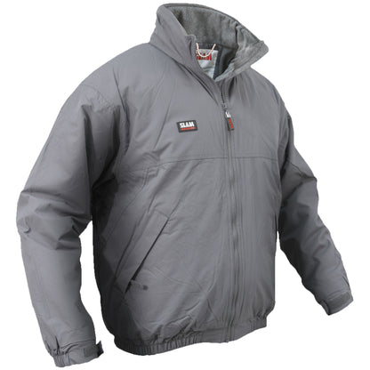 Steel - Front - Slam Mens Lined Winter Sailing Jacket (Water Resistant And Windproof)