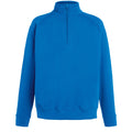 Royal Blue - Front - Fruit Of The Loom Mens Lightweight Zip Neck Sweatshirt