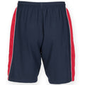 Navy- Red- White - Front - Finden & Hales Mens Contrast Sports Shorts