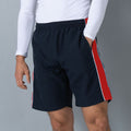 Navy- Red- White - Side - Finden & Hales Mens Contrast Sports Shorts