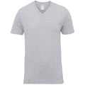 Sport Grey - Front - Gildan Adults Unisex Short Sleeve Premium Cotton V-Neck T-Shirt