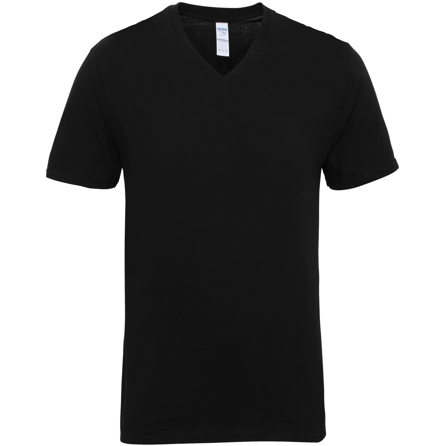 Black - Front - Gildan Adults Unisex Short Sleeve Premium Cotton V-Neck T-Shirt