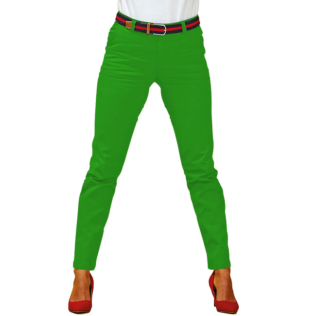 Kelly Green - Lifestyle - Asquith & Fox Womens-Ladies Casual Chino Trousers
