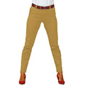 Khaki - Back - Asquith & Fox Womens-Ladies Casual Chino Trousers